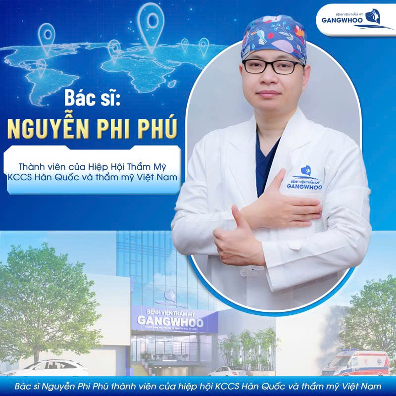 Bác sĩ Nguyễn Phi Phú thành viên của hiệp hội KCCS Hàn Quốc và thẩm mỹ Việt Nam