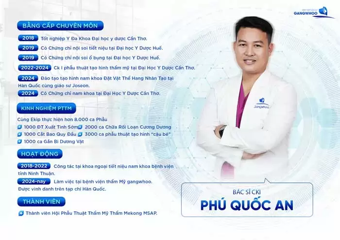 Phú Quốc An 2 Bác sĩ Phú Quốc An bác sĩ phẫu thuật thẩm mỹ tại bệnh viện thẩm mỹ Gangwhoo