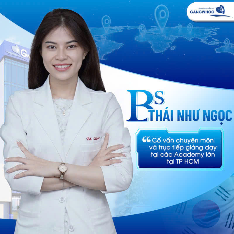 Bác Sĩ Thái Như Ngọc hiện tại là cố vấn chuyên môn trực tiếp giảng dạy tại các Academy lớn tại TPHCM