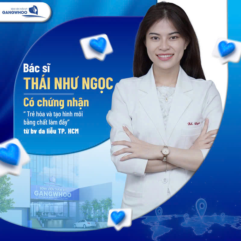 Bác Sĩ Thái Như Ngọc có chứng nhận trẻ hóa và tạo hình bằng chất làm đầy từ BV Da Liễu HCM