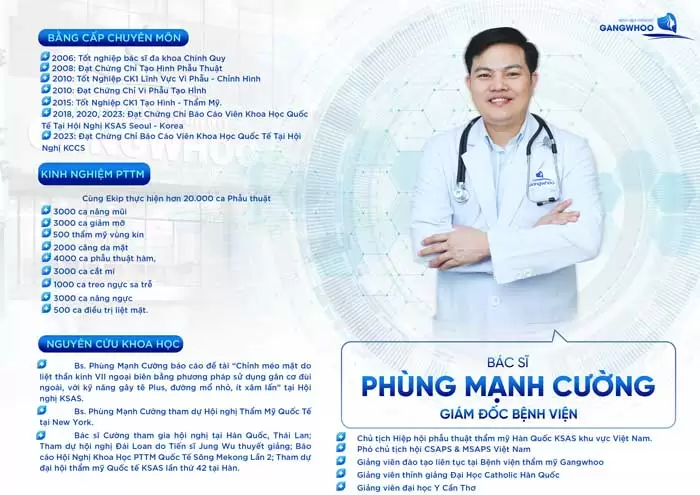 Bác sĩ Phùng Mạnh Cường – Chuyên gia hàng đầu về nâng mũi