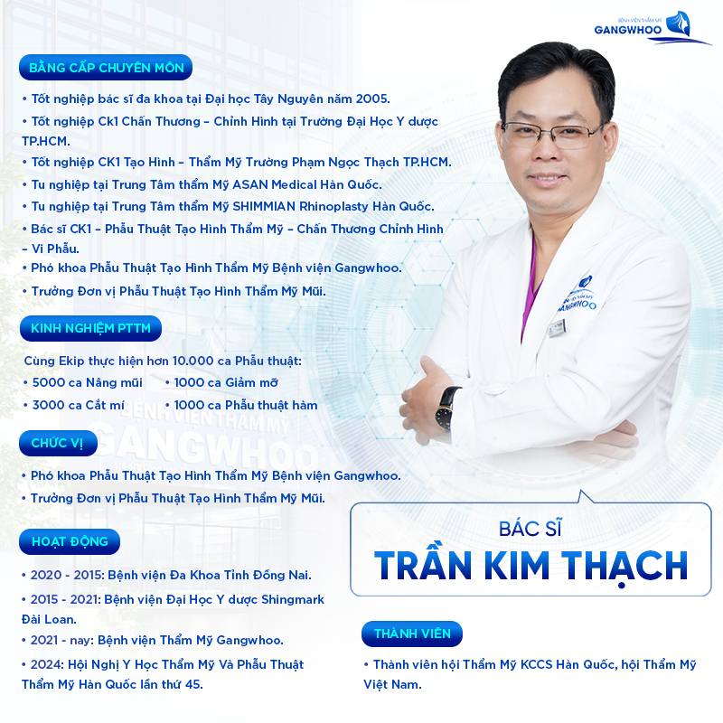 Bác sĩ Trần Kim Thạch – Phó Giám Đốc Chuyên Môn BVTM Gangwhoo