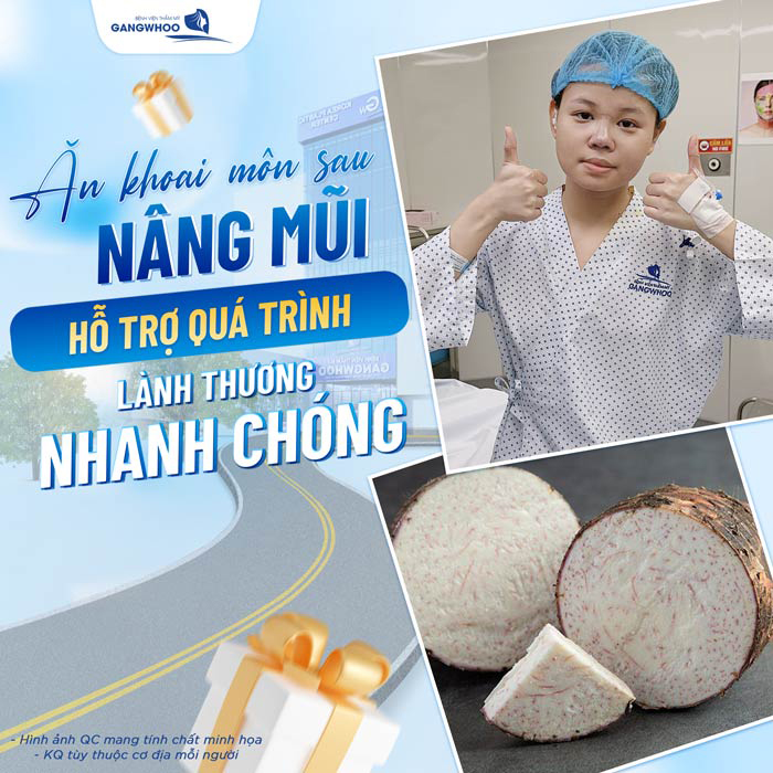 Nâng mũi có ăn khoai môn được không trong quá trình hồi phục?
