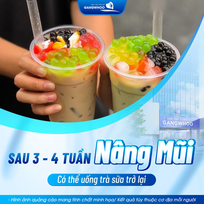 Nâng mũi có uống trà sữa được không?