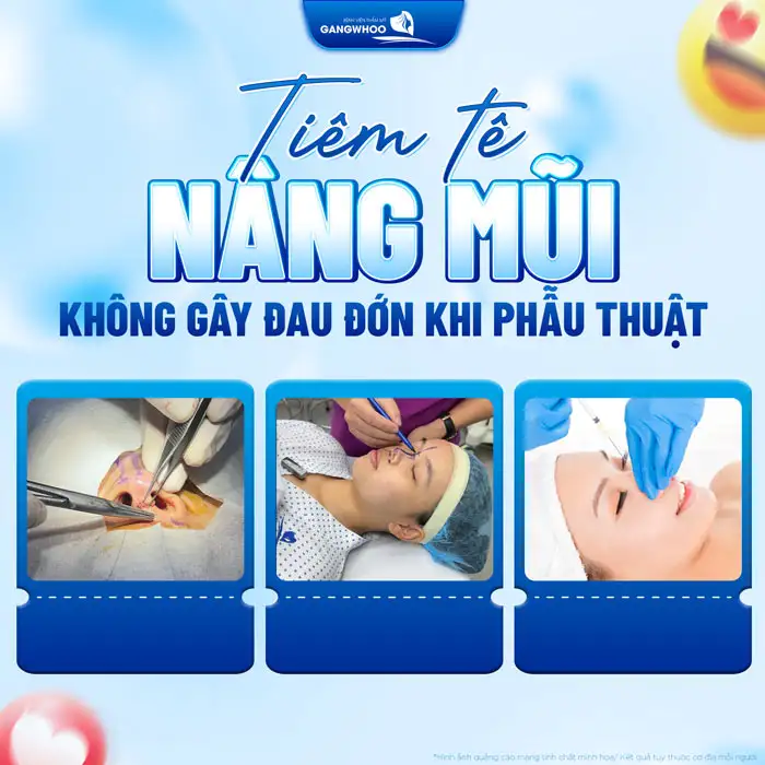 Nâng mũi tiêm tê có đau không? Nên chọn tiêm tê hay gây mê