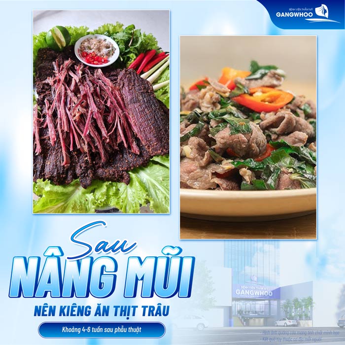 Nâng mũi có ăn được thịt trâu không? Khi nào thì được ăn?