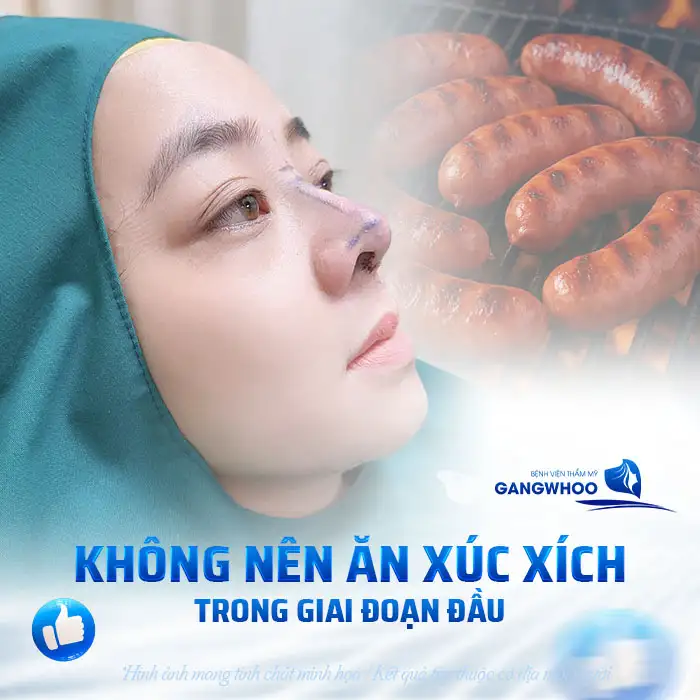 Nâng mũi có được ăn xúc xích không? Cần tránh những loại thực phẩm nào sau nâng mũi?