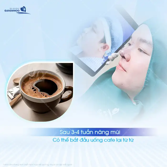 Nâng mũi có được uống cafe không? Có ảnh hướng đến vết thương sau nâng mũi?