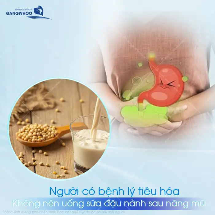 Nâng mũi có được uống sữa đậu nành không? Nên sử dụng loại sữa nào sau hậu phẫu