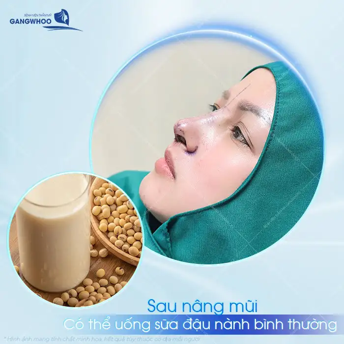 Nâng mũi có được uống sữa đậu nành không? Nên sử dụng loại sữa nào sau hậu phẫu