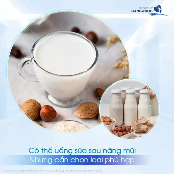 Nâng mũi có uống sữa được không? Các loại sữa nên bổ sung