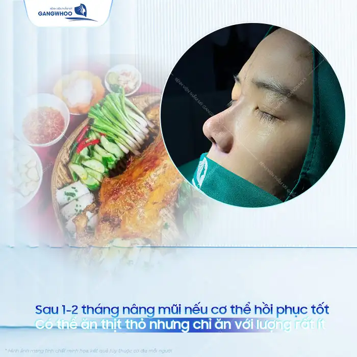 Nâng mũi ăn thịt thỏ được không, có gây ra biến chứng gì không?