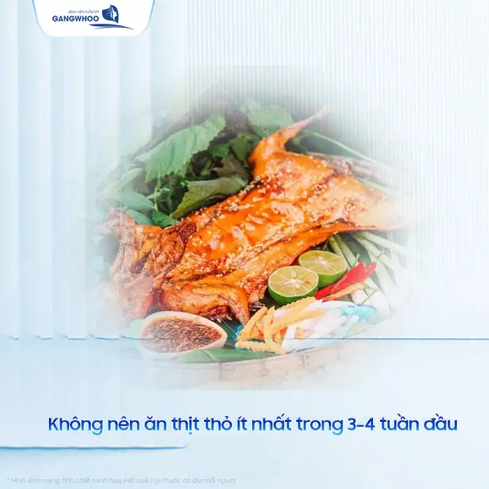 Nâng mũi ăn thịt thỏ được không, có gây ra biến chứng gì không?