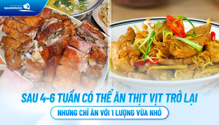 Nâng ngực ăn thịt vịt có được không? Có để lại sẹo không?