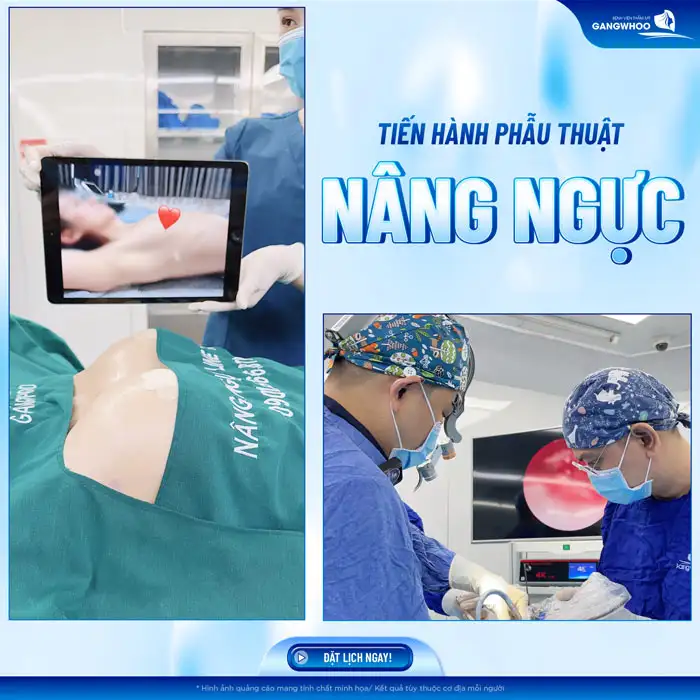 Quy trình phẫu thuật nâng ngực an toàn, chuẩn y khoa bao gồm mấy bước?