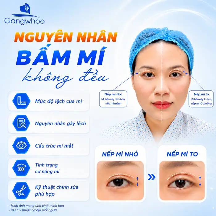 Bấm mí không đều có sửa được không? Cách khắc phục ra sao