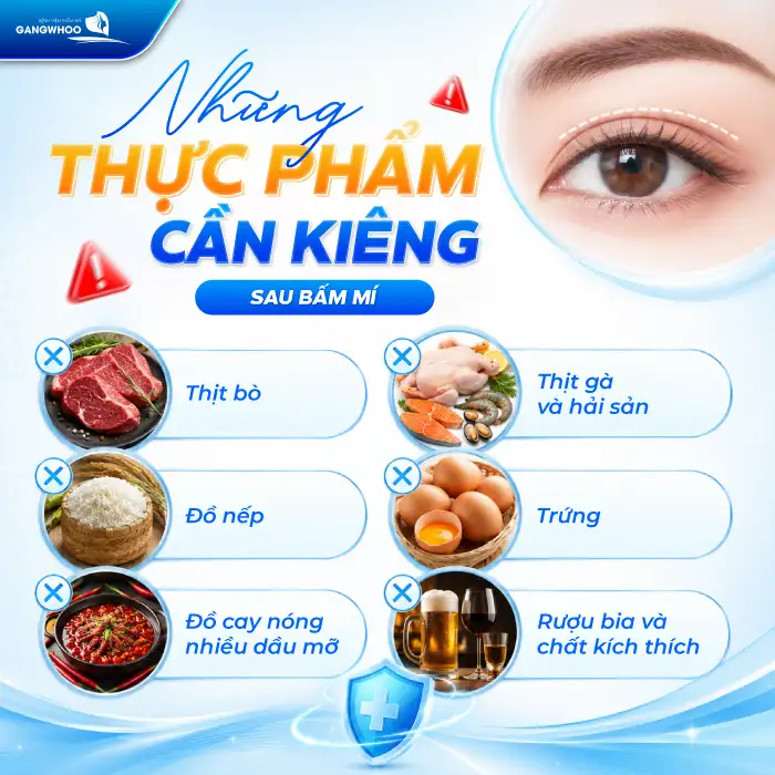 Bấm mí mắt kiêng ăn gì? Chế độ dinh dưỡng giúp nhanh lành