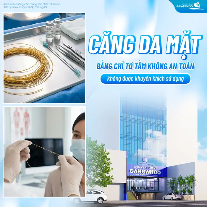 Căng da mặt bằng chỉ tơ tằm có an toàn không? Có gây biến chứng không?