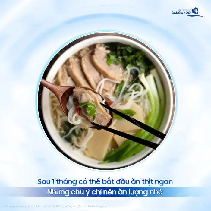 Sau cắt mí ăn thịt ngan được không? Sau bao lâu thì mới được ăn thịt ngang?