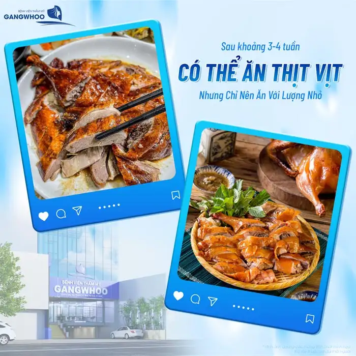 Cắt mí có được ăn thịt vịt không? Cần kiêng thịt vịt bao lâu?