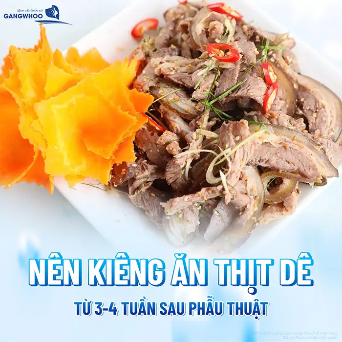 Cắt mí mắt ăn thịt dê được không? Nên kiêng thịt dê bao lâu?