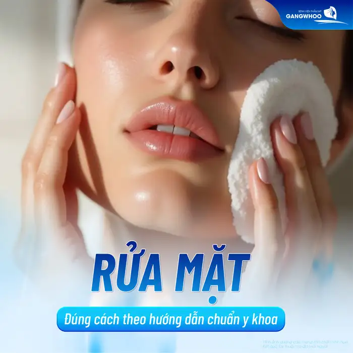 Cắt mí bao lâu thì được rửa mặt? Cách rửa mặt đúng cách sau cắt mí?