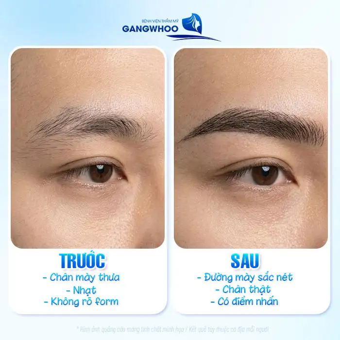 Có nên phun chân mày cho nam? Các kiểu dáng chân mày đẹp, nam tính