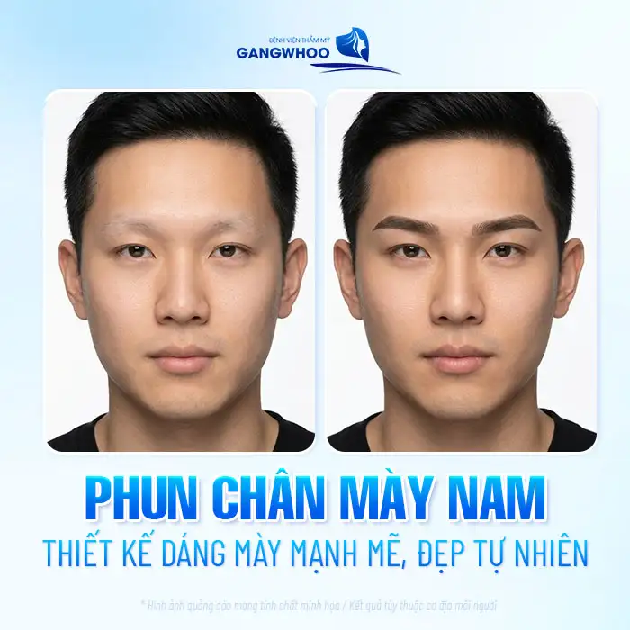 Có nên phun chân mày cho nam? Các kiểu dáng chân mày đẹp, nam tính