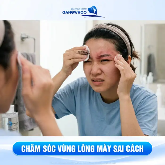 Phun lông mày bị nổi mụn nước nguyên nhân do đâu? Cách xử lý ra sao?