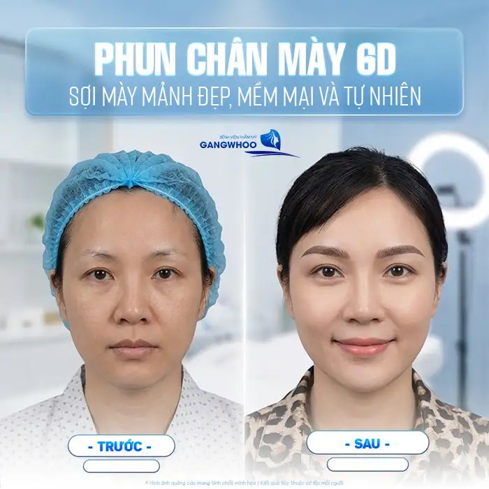 Phun chân mày 6D là gì? Ưu, nhược điểm của phương pháp
