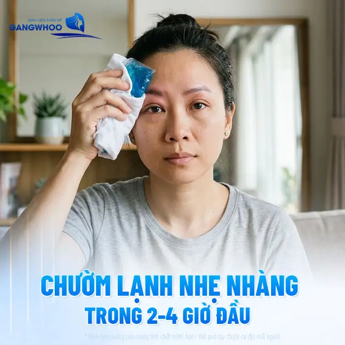 Phun mày tán bột có bị sưng không? Bao lâu thì hết sưng?