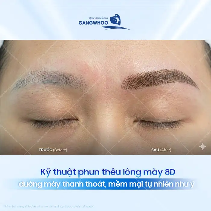 Phun thêu lông mày 8D là gì? Hiệu ứng có tự nhiên như sợi thật?