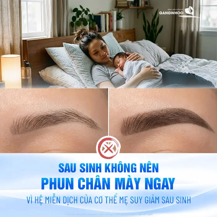 Sau sinh bao lâu thì phun mày được? Những lưu ý trước khi thực hiện
