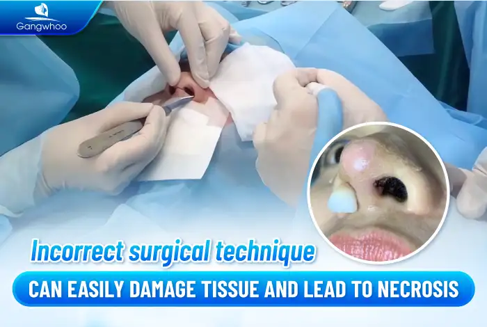 What are the signs of nasal necrosis after rhinoplasty? How should it be managed? 2 What are the signs of nasal necrosis after rhinoplasty? How should it be managed?