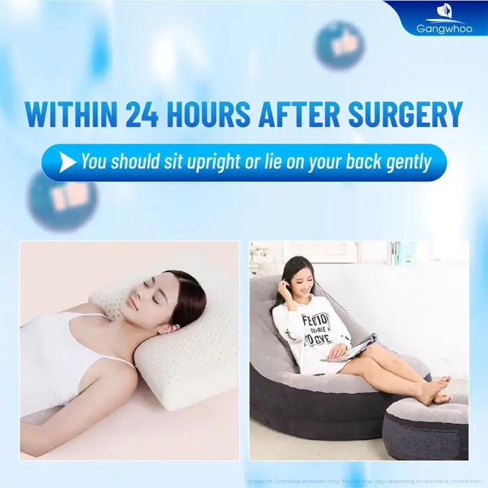 Should you lie down or sit after nose augmentation? What is the proper resting position?