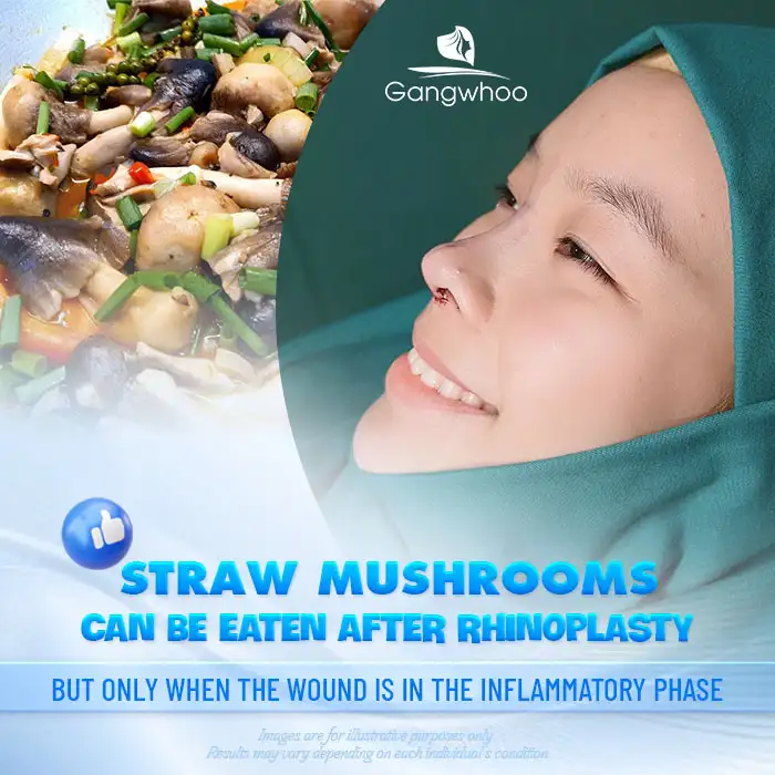 Can you eat straw mushrooms after rhinoplasty? The benefits of straw mushrooms after rhinoplasty
