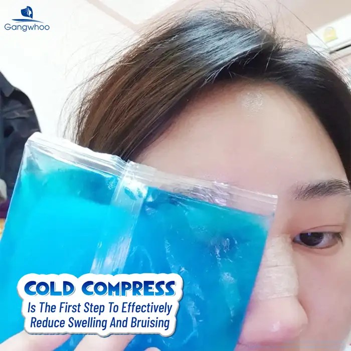Instructions on how to apply cold compresses after double eyelid surgery to effectively reduce swelling