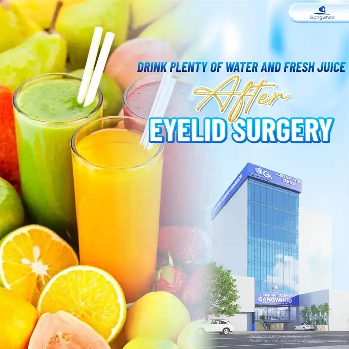 How long after double eyelid surgery can you eat chicken to avoid swelling