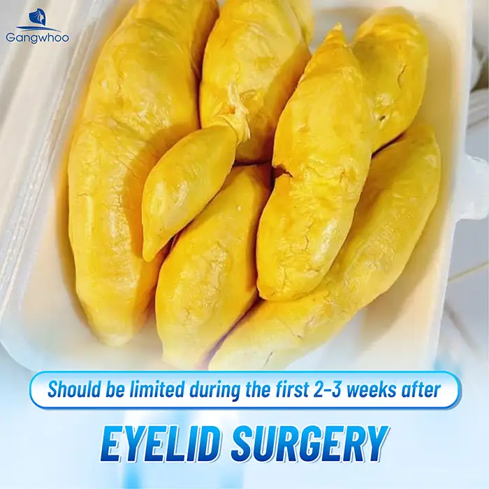 What fruits should you eat after eyelid surgery to promote faster healing and prevent unsightly scarring?