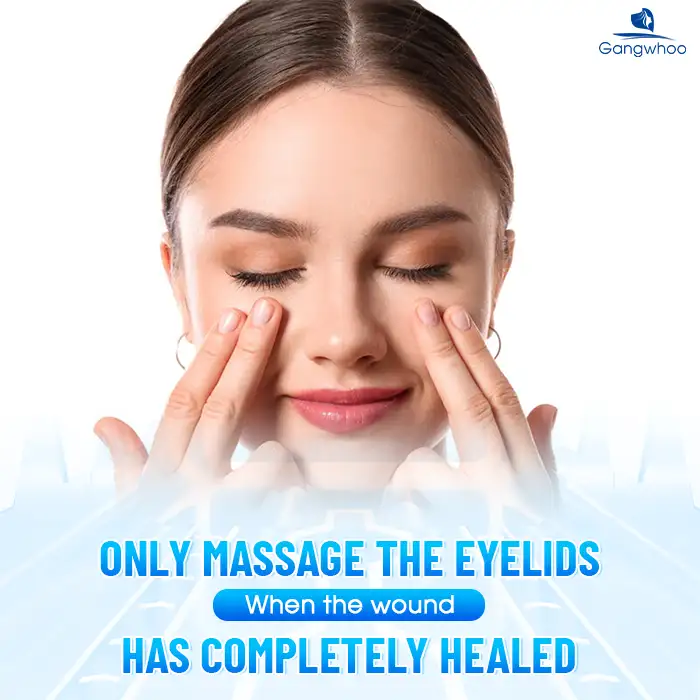 Instructions on how to massage the eyes after double eyelid surgery for faster recover