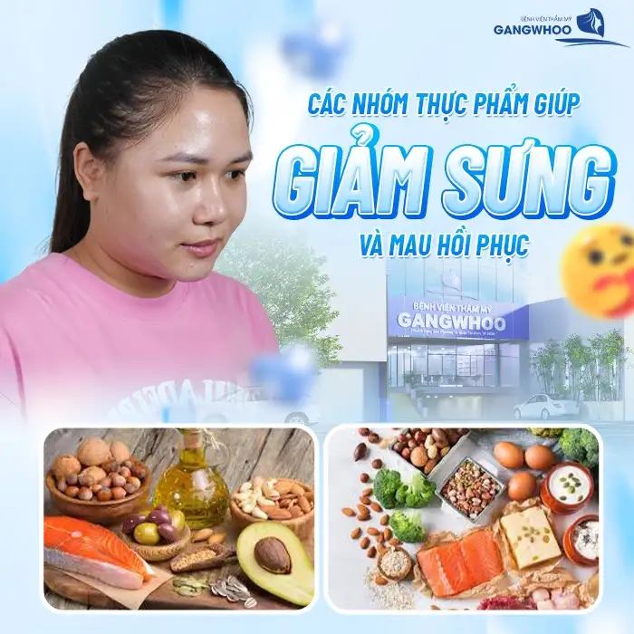 Các nhóm thực phẩm giúp giảm sưng và mau hồi phục